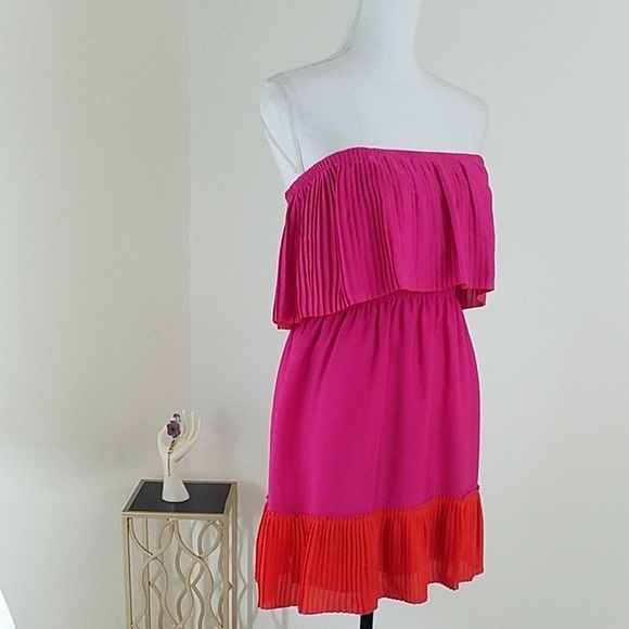 Max and Cleo~Size XS~Berry Pleated Dress NWT - Picture 8 of 11